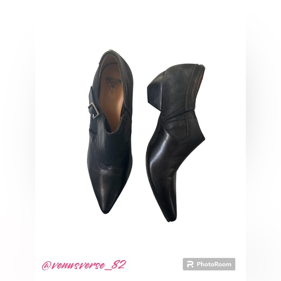 NWOT John Fluevog Truth Justine Pointed Toe Low Heel Booties- 6.5 - Black - Picture 4 of 7